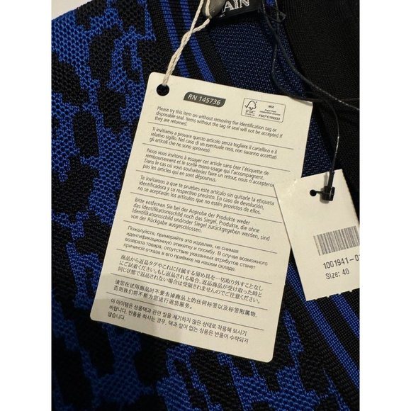 Balmain Blue and Black Mini Dress - Picture 14 of 16